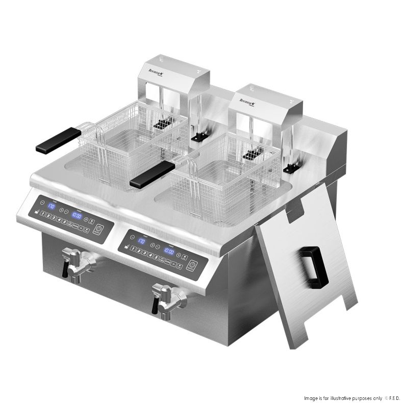 Benchstar Double Tanks Auto Lifting Induction Fryer - IF7000D-AL