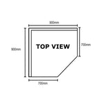0900-7-WBCB/H - Corner Workbench with 100mm Splashback, 900x900x900mm