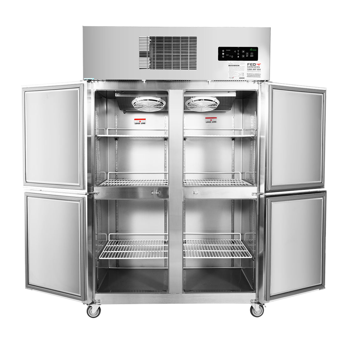 Thermaster TROPICAL Thermaster 4 x Half door SS Freezer - SUF1000
