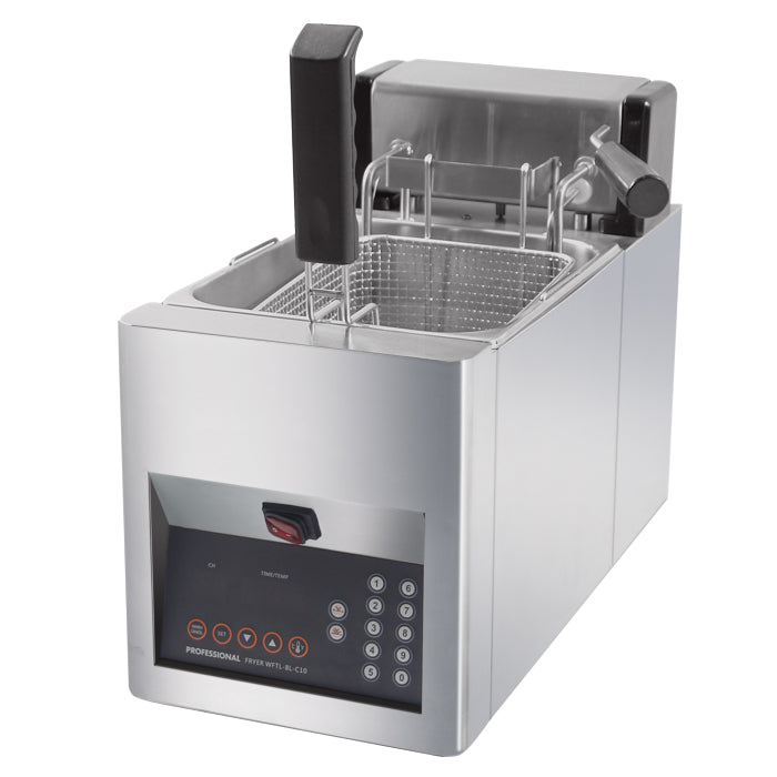 WISE Commercial 8L Electric Countertop Auto Lift-up Fryer - WFT-8L-C10