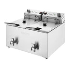 Apuro Twin Tank Electric Fryer with Timer 2x8Ltr - CU621-A