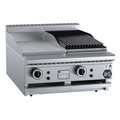 B+S Black Combination 300mm Grill Plate & 300mm Char Broiler Bench Mounted - BT-GRP3-CBR3BM