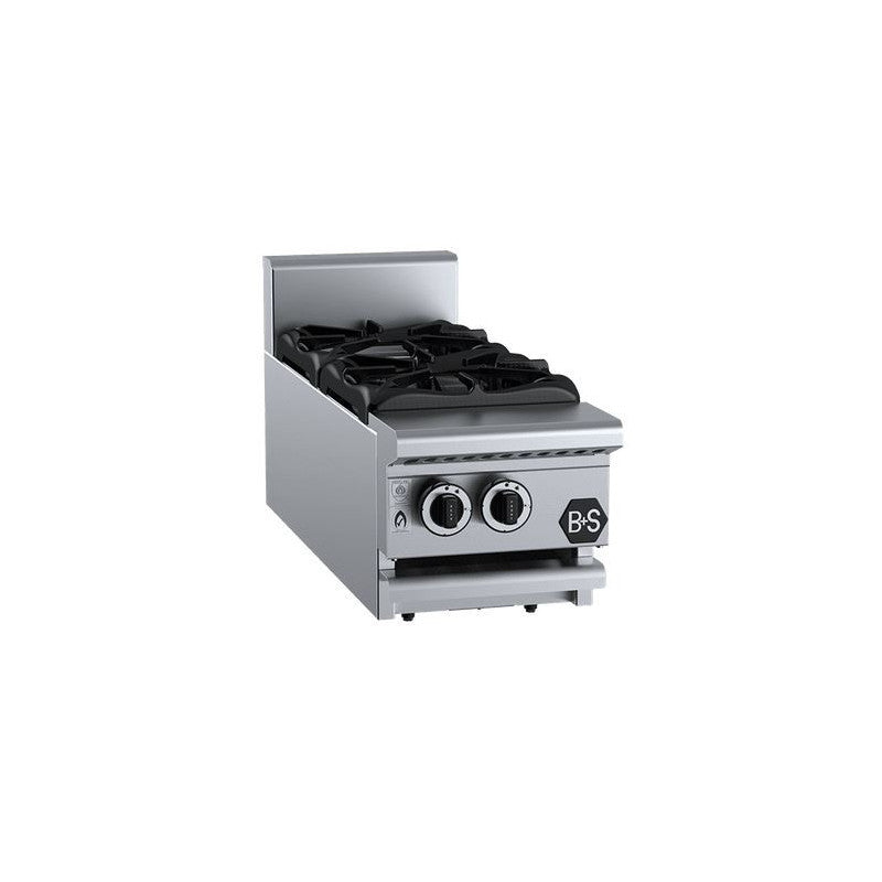 B+S Black Two Burner Boiling Top Bench Mounted - BT-SB2BM