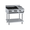 B+S Black Combination Four Open Burners & 300mm Grill Plate - BT-SB4-GRP3