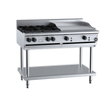 B+S Black Combination Four Open Burners & 600mm Grill Plate - BT-SB4-GRP6