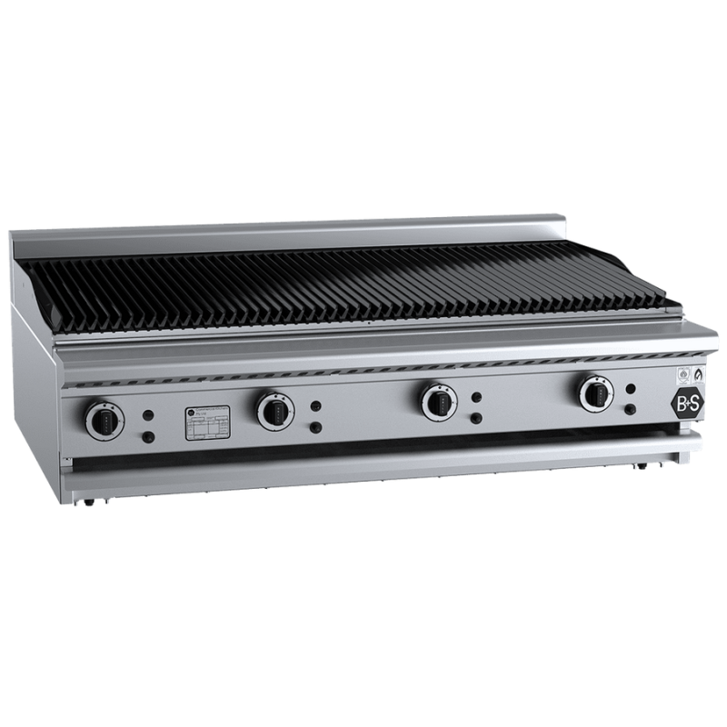 B+S Black Char Broiler 1200mm Bench Mounted - CBR-12BM