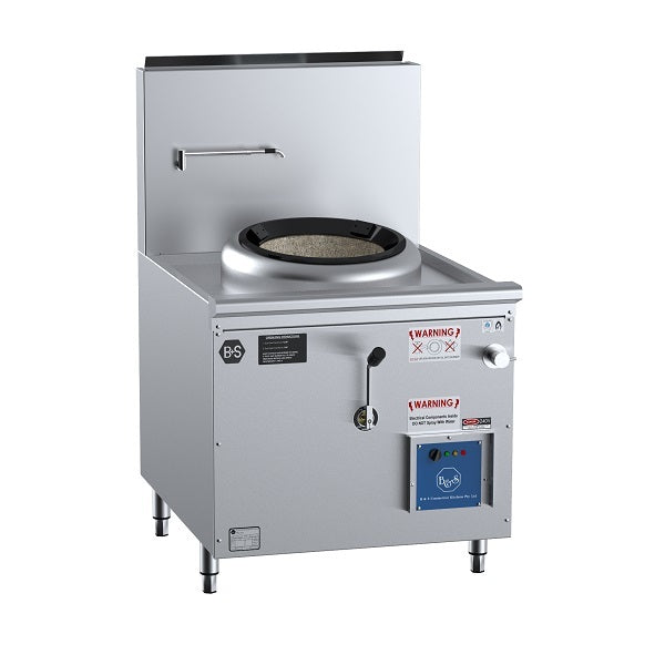 B+S Black Single Hole Hi Pac Wok - CCF-HP1