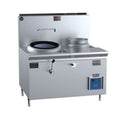 B+S Black Single Hole Hi Pac Wok with Right Rear Pot & Side Prep Table - CCF-HP1+1R