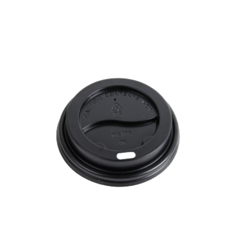 80mm PS Coffee Cup Sip Lid - Black