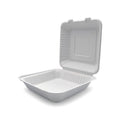 Sugarcane 8-inch 1200ml Clamshell Container - EL-P-CB1200