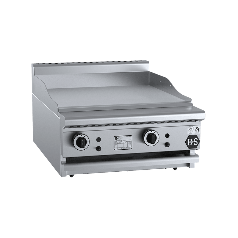 B+S Black Grill Plate 600mm Bench Mounted - GRP-6BM