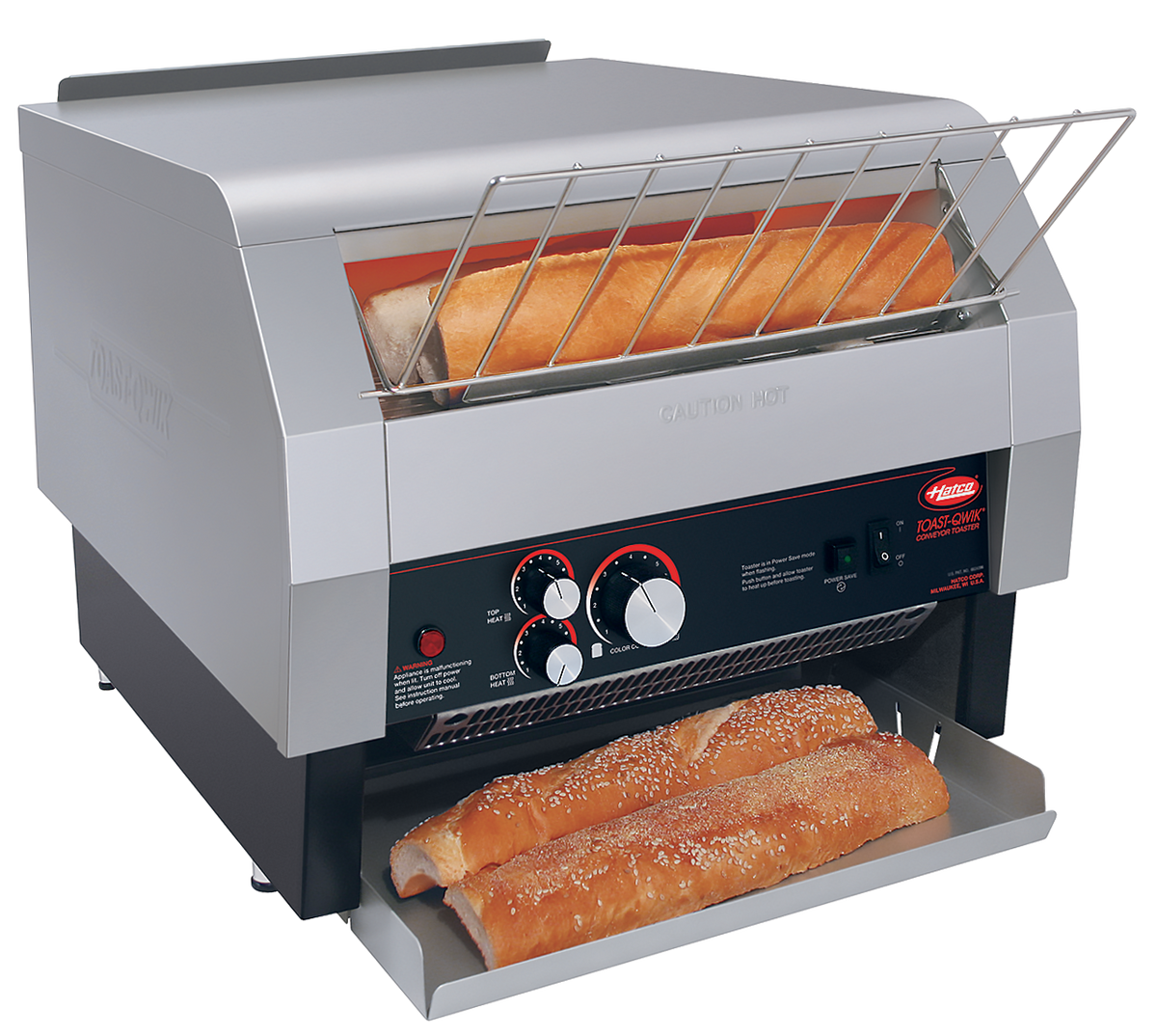 Hatco Toast-Qwik Conveyor Toaster with Colorgard system up to 1200 toast slices / hour - TQ-1800H