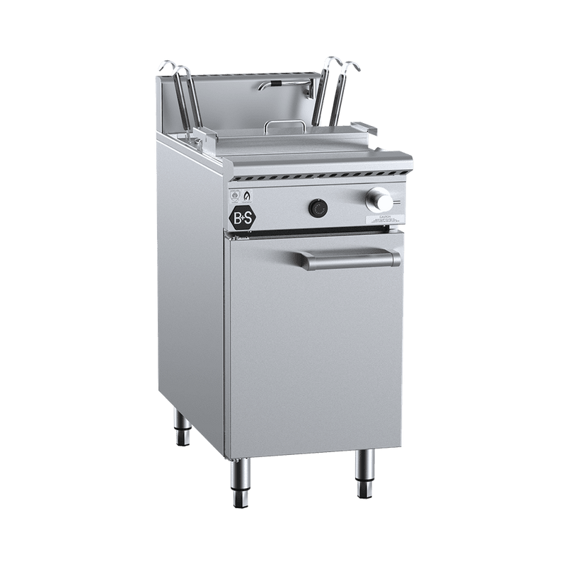 B+S Black Noodle Cooker with Soup Warmer insert (4 round baskets +1 rec pot) - NC-4-SW-1