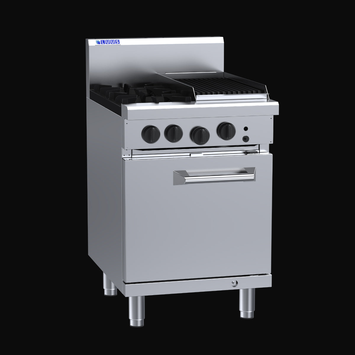 Luus 2 Burner 300mm Chargrill with Static Oven - RS-2B3C