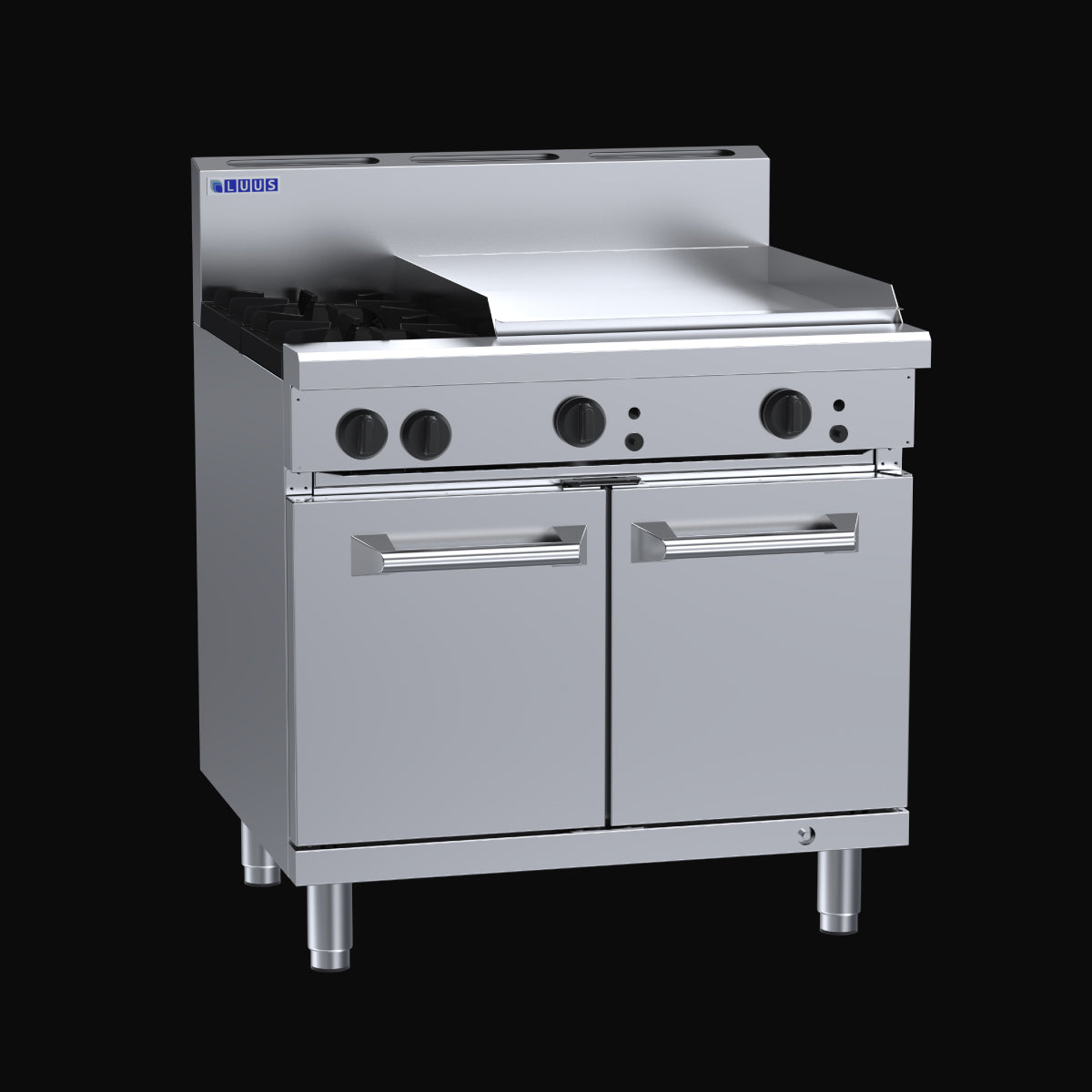 Luus 2 Burner 600mm Griddle with Static Oven - RS-2B6P
