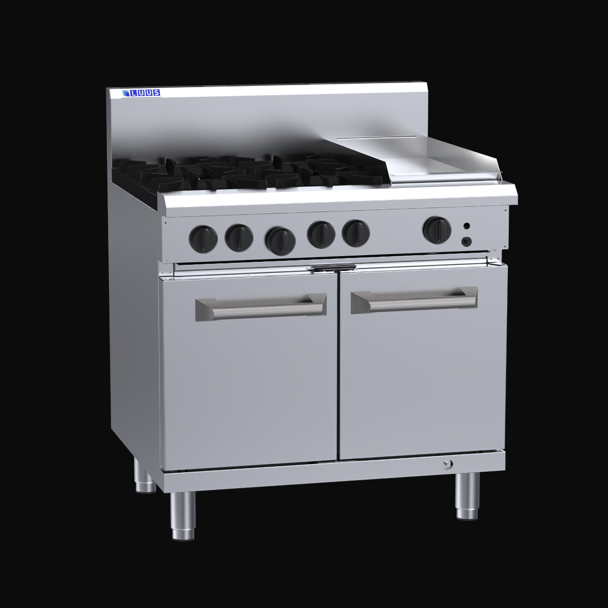 Luus 4 Burner 300mm Griddle with Static Oven - RS-4B3P