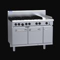 Luus 6 Burner 300mm Griddle with Static Oven - RS-6B3P