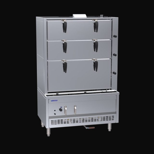 Luus 1200mm 3 Deck Steam Cabinet - SCM-120