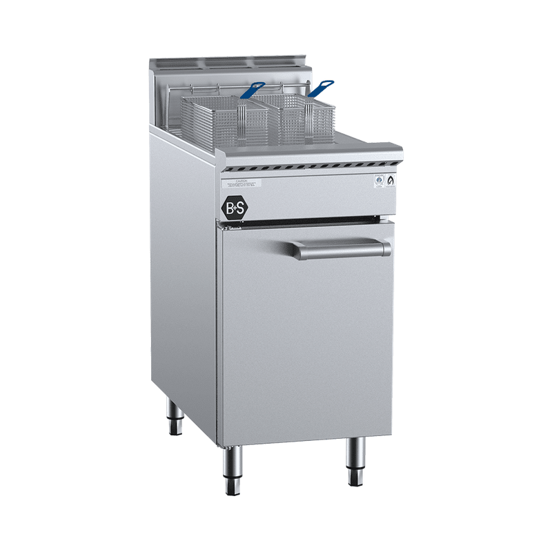 B+S Black Single Pan Two Basket Turbo Fryer - TF-451