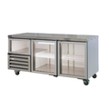 Anvil UBG1800 Underbench Fridge 2 1/2 Glass Doors