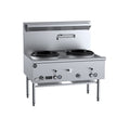 B+S Black Two Hole Deluxe Waterless Wok Table - UFWWD-2