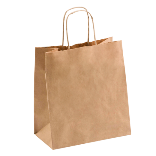 Twisted Uber Brown Paper Bag 150x280x275 Small 300pcs/ctn