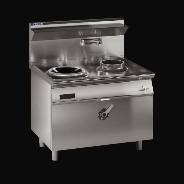 Luus Single Ring Induction HP Wok, 1 Side Pot - EHW-1C1P
