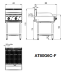 600 MM RADIANT CHAR GRILLS LPG AT80G6C-F-LPG