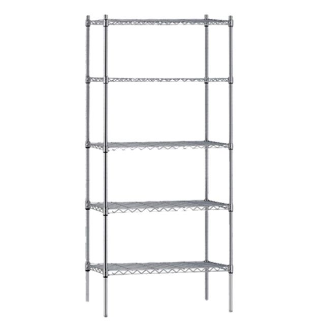 Atlas Shelving 4 Shelf Wire Shelving 610mmW x 355mmD x 1880mmH - 14247EPL