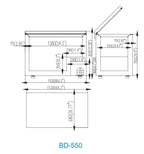 SOLID DOOR CHEST FREEZER 550 BD-550