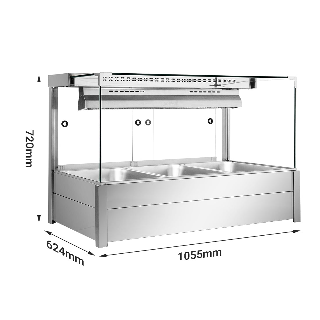 Bonvue Square Countertop Wet and Dry Bain Marie - BM11SC