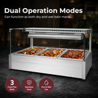 Bonvue Square Countertop Wet and Dry Bain Marie - BM11SC