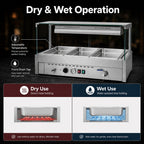 Bonvue Square Countertop Wet and Dry Bain Marie - BM11SC