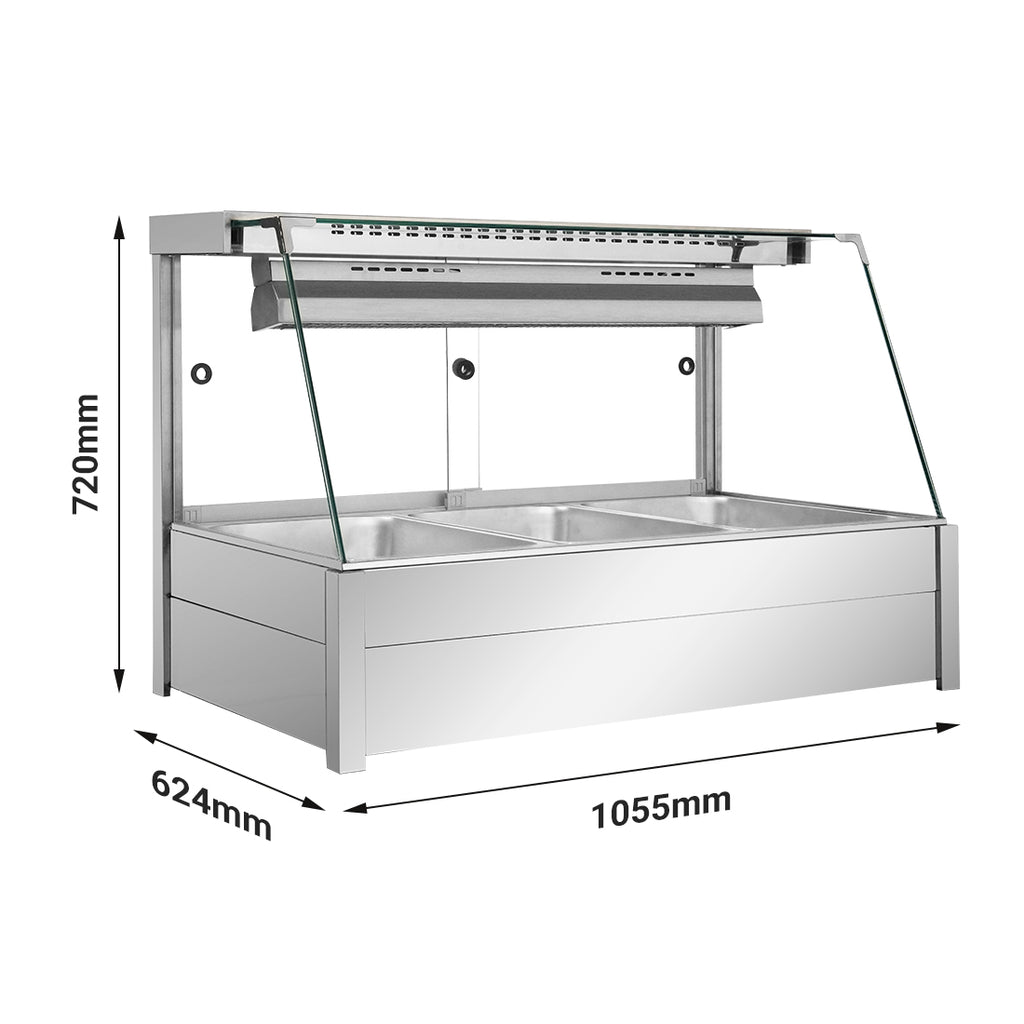 Bonvue Angled Countertop Wet and Dry Bain Marie BM11TC