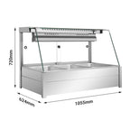 Bonvue Angled Countertop Wet and Dry Bain Marie BM11TC