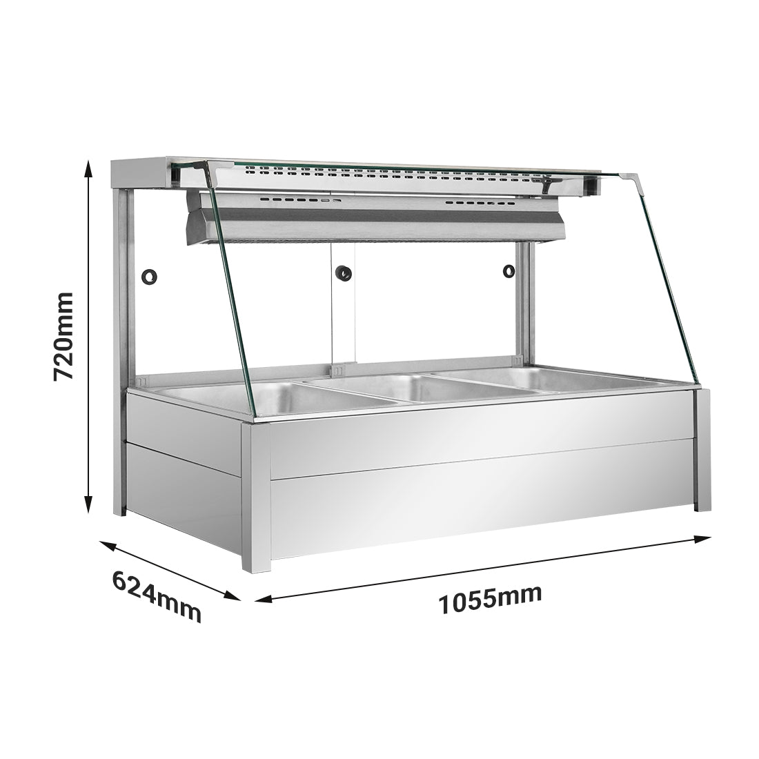 Bonvue Angled Countertop Wet and Dry Bain Marie BM11TC