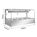 Bonvue Square Countertop Wet and Dry Bain Marie - BM14SC