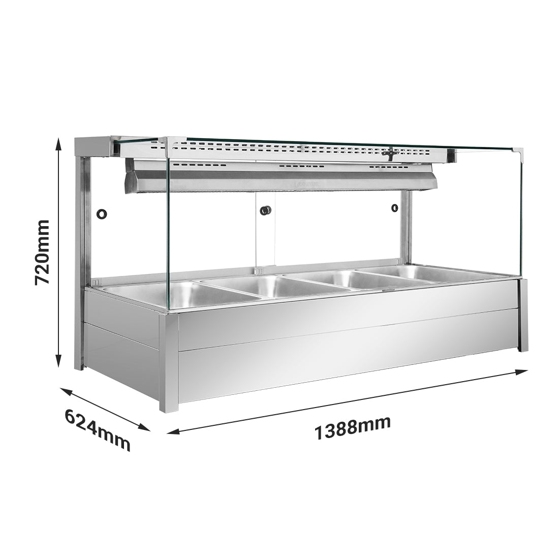Bonvue Square Countertop Wet and Dry Bain Marie - BM14SC