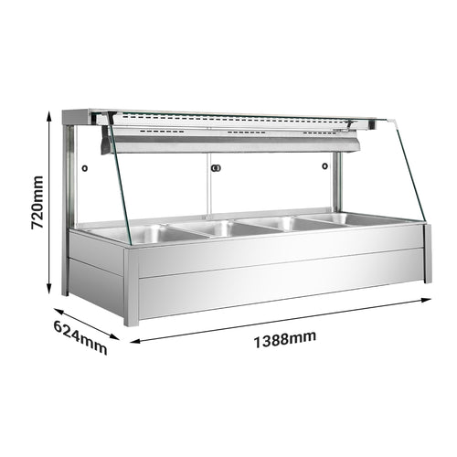 Bonvue Angled Countertop Wet and Dry Bain Marie BM14TC