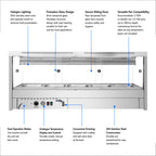 Bonvue Square Countertop Wet and Dry Bain Marie - BM17SC