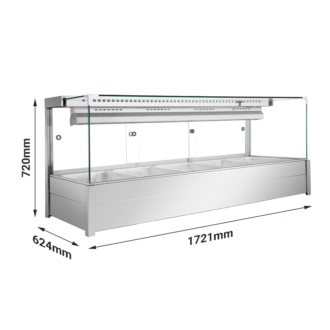 Bonvue Square Countertop Wet and Dry Bain Marie - BM17SC