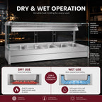 Bonvue Square Countertop Wet and Dry Bain Marie - BM17SC