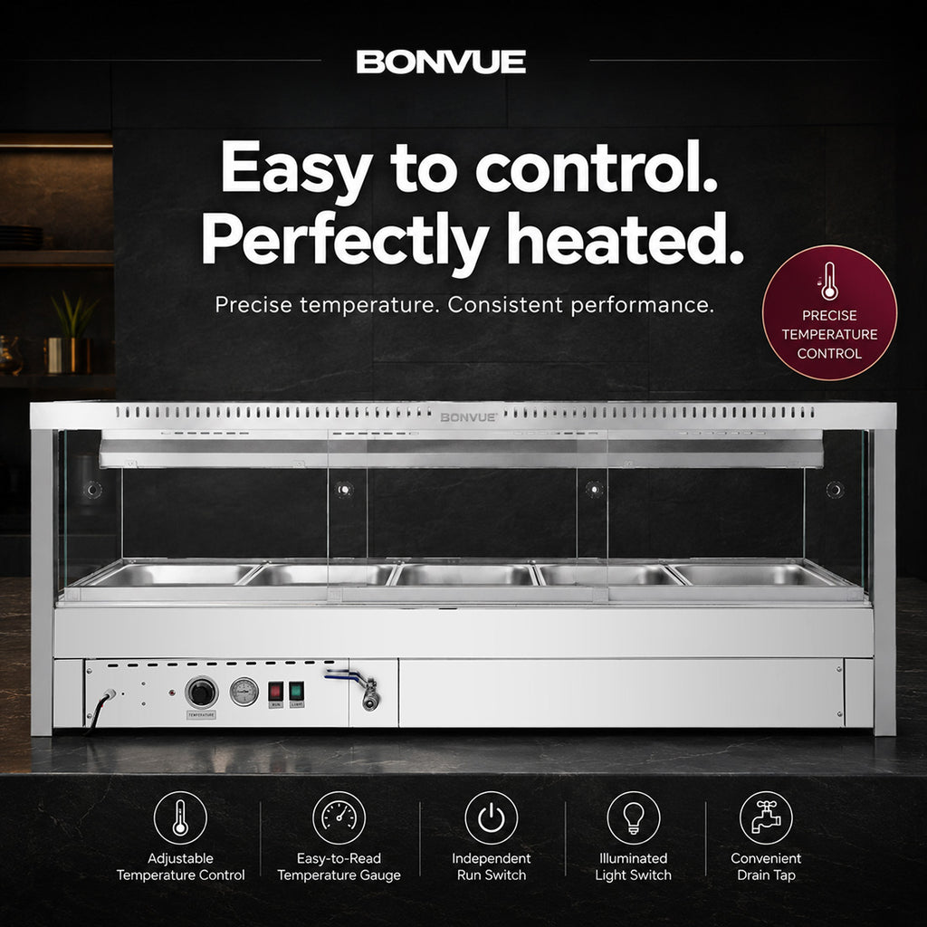 Bonvue Square Countertop Wet and Dry Bain Marie - BM17SC