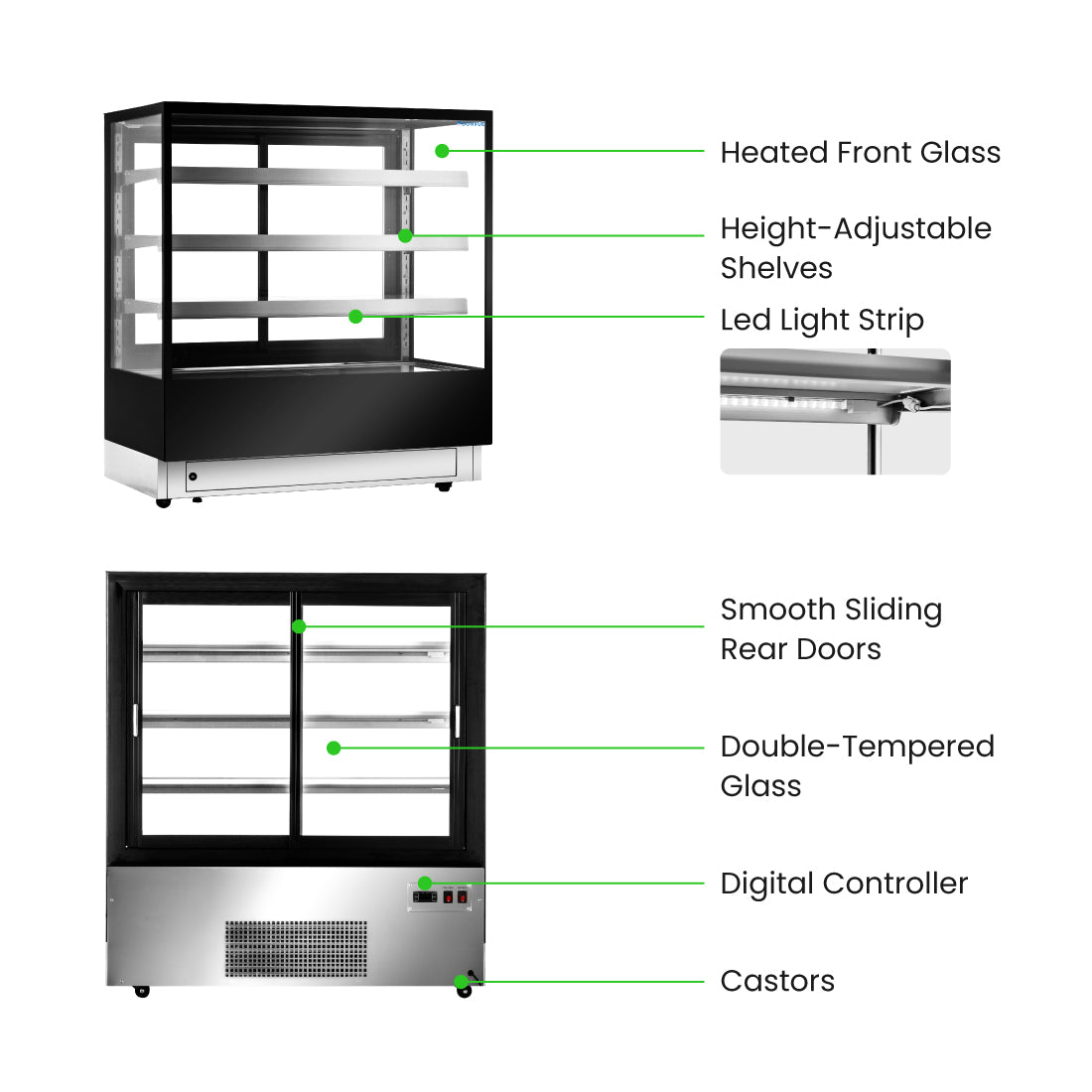 Bonvue Elite Cold Displays with 3 shelves - CL1200-3S 