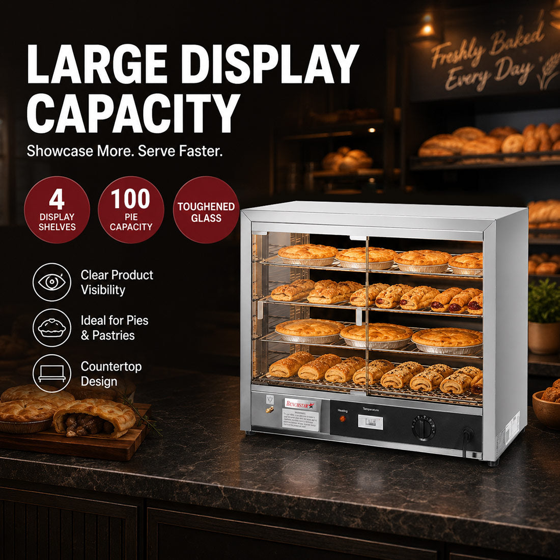 Benchstar Pie Warmer & Hot Food Display - DH-805E