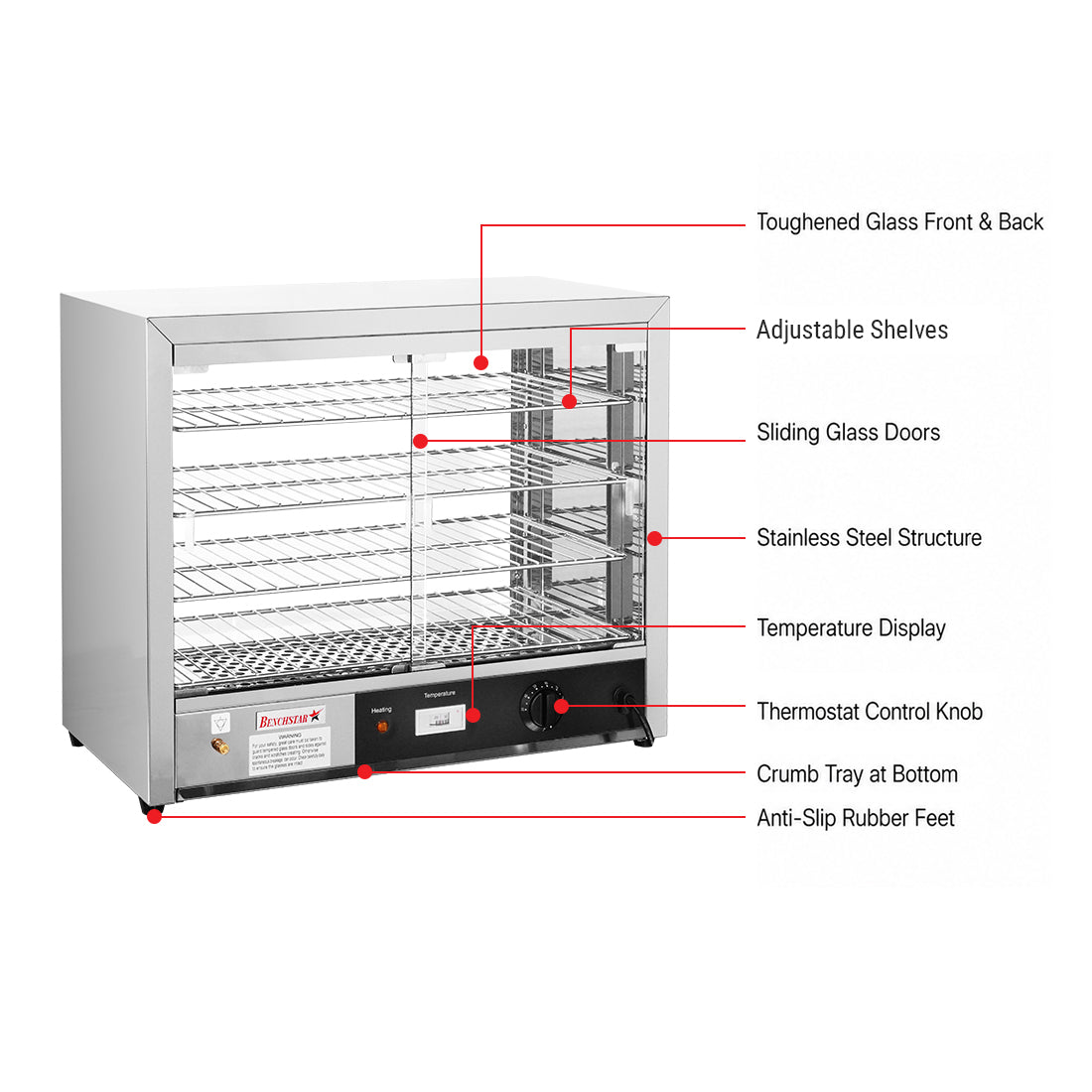 Benchstar Pie Warmer & Hot Food Display - DH-580E