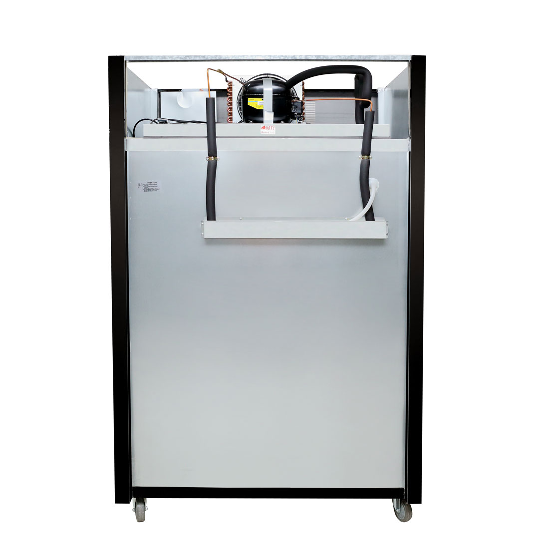 Thermaster Double Glass Door Black Stainless Steel Upright Freezer - SUFG1000B