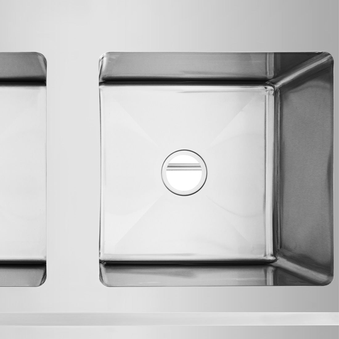 Modular System Double Centre Sink Bench with Pot Undershelf - DSB7-1500C/A 