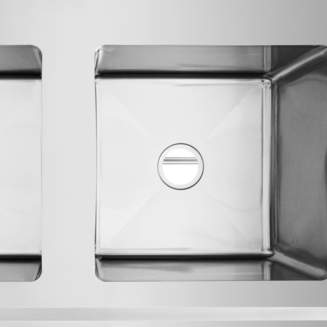 Double Left Sink Bench with Pot Undershelf DSB7-1500L/A