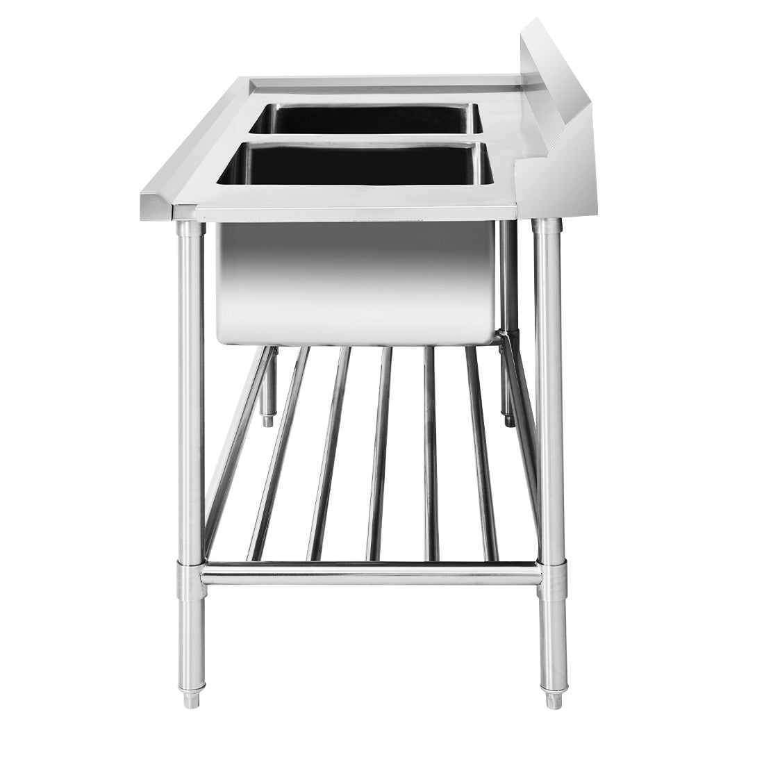 Right Inlet Double Sink Dishwasher Bench - DSBD7-1500R/A